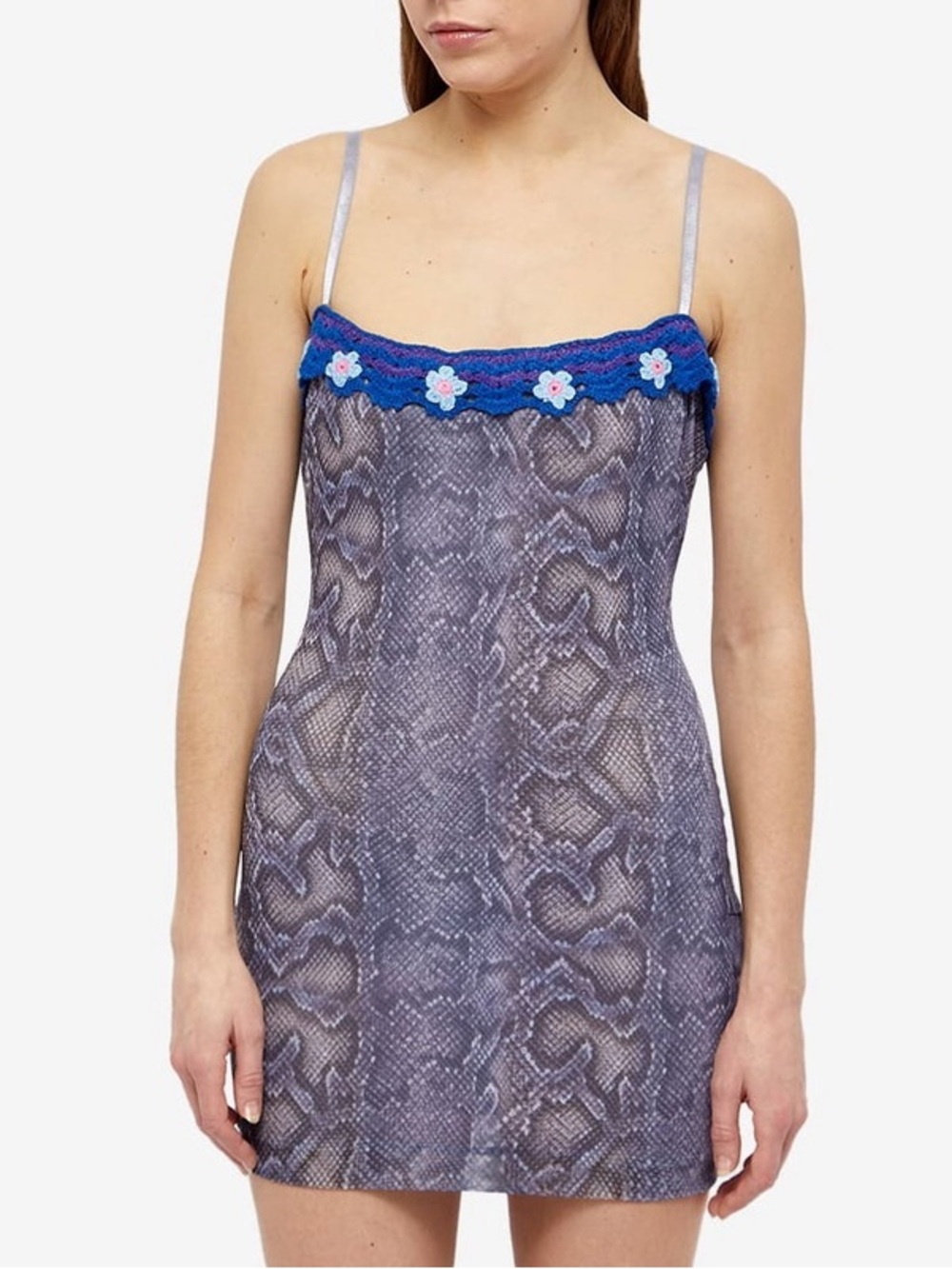Danielle Guizio snake print mesh mini dress